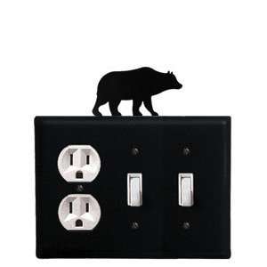  Village Wrought Iron Inc Bear Single Outlet, Double Switch 