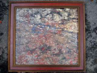 Maine Artist George deLyra Abstract Oil Painting.  