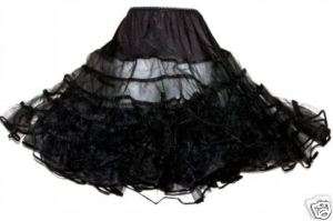 NEW 50s Crinoline Petticoat Slip 3X 4X   BLACK  
