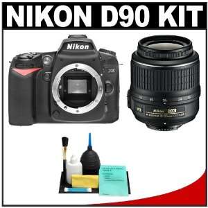   Camera + 18 55mm AF S DX VR Nikkor Lens + Cleaning Kit