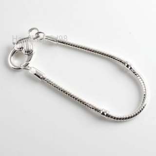 Hot Sale  Lobster Clip Snake Chain Bracelet Fit Charms Beads FREE 