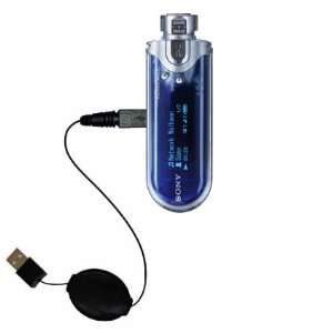  Retractable USB Cable for the Sony Walkman NW E407 with 