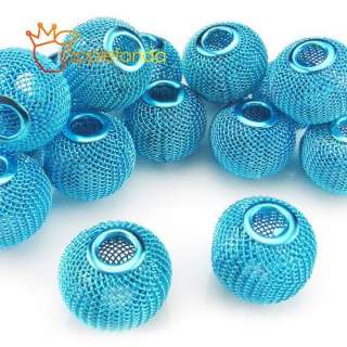 P172 10pcs 20mm DIY Basketball wives Round Spacer Mesh Beads  