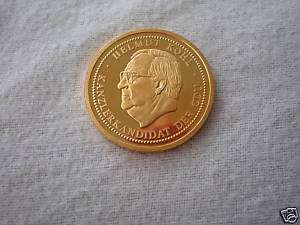 Medaille Helmut Kohl Silber vergoldet (193)  