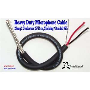  Microphone Wire / Cable 20 gauge 95% Shielding (USA Made 