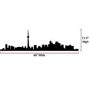   Toronto Skyline Silhouette  Large  Vinyl Wall Decal 