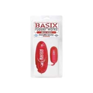 Bundle Basix Jelly Egg Red and 2 pack of Pink Silicone Lubricant 3.3 
