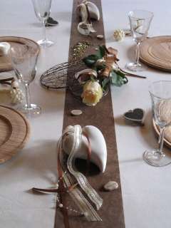 20 M. Tischband braun Tischdeko Hochzeit Kommunion  