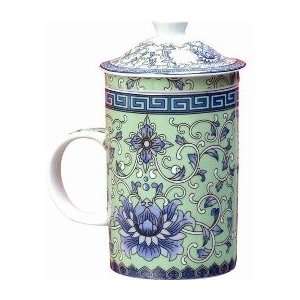  Tea Stop   Green & Blue Floral Infuser Mug Kitchen 