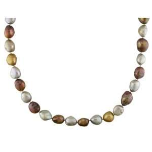  Fresh Water Multi Colored Pearl Endless Necklace (9 11 mm 