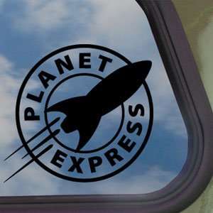  Futurama Black Decal PLANET EXPRESS Truck Window Sticker 