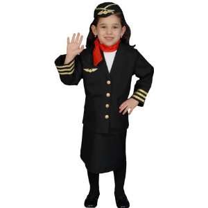 Childs Flight Attendant Costume (SizeSmall 4 6)  Toys & Games 