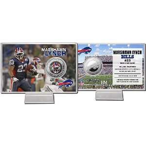  BSS   Marshawn Lynch Silver Color Coin Card Everything 