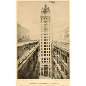  1897 Commercial Cable Building Broad New St. NYC Print 