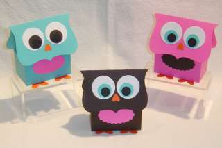 10 Owl Party Favor Boxes Paper Box Halloween *Kit*  