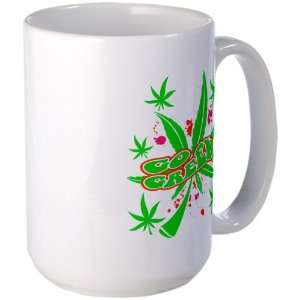  Large Mug Coffee Drink Cup Marijuana Go Green Neon 
