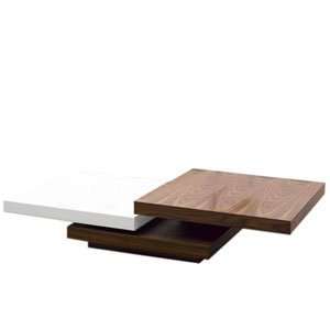  Eurostyle Clair Coffee Table in Walnut and White