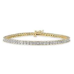  Diamond Tennis Bracelet 14K Yellow Gold (1/2ctw) Jewelry