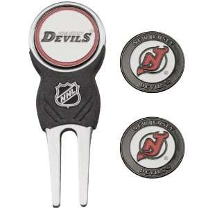  NHL New Jersey Devils Logo Divot Tool & Ball Marker Set 