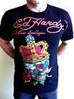 Ed Hardy Mens T Shirt Tattoo and Sin Skull Olive XXL  
