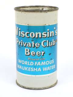 Original Spring City Wisconsin Private Club Beer Can  