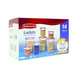   Lock Its 14 Piece Modular Canister Food Storage Container Set  