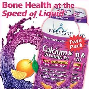 Wellesse Calcium & Vitamin D3 Liquid   2 Bottles  