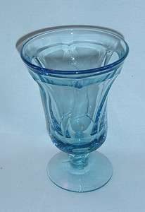   JAMESTOWN LIGHT BLUE ICED TEA GLASS GOBLET SWIRL PATTERN EUC  