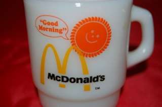 McDonalds Fireking Good Morning Mug Vintage Advertising  