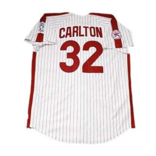 Phillies Steve Carlton #32 Retro 1976 Sewn Jersey L  
