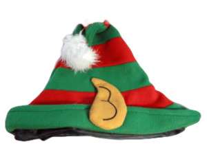 Green and Red High Quality Christmas Elf Hat  