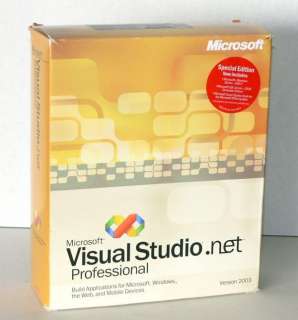 Microsoft Visual Studio .NET Pro 2003 PN 659 01567 Retail Box  