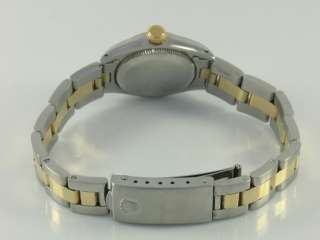 Vintage Rolex Ladies White Oyster Perpetual Gold 6719  