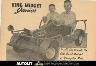 1958 King Midget Junior Microcar Mailer Brochure  