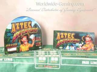 Aztec Adventure Game Theme Glass   Casino Decor  
