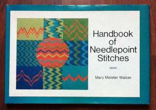   OF NEEDLEPOINT STITCHES vintage 1971 Mary Meister Walzer book  
