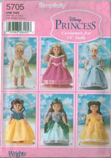 Simplicity American Girl 18 Doll Clothes Sew Pattern  