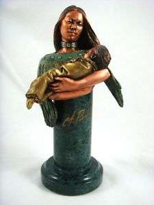 Pardell Bronze Limited Legends Native Woman Child  