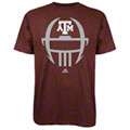 Texas A&M Aggies Maroon adidas 2012 Football Sideline Helmet T Shirt