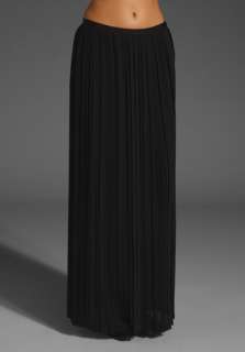 VINCE Origami Pleated Maxi Skirt in Black  