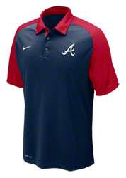 Atlanta Braves Navy Nike Authentic Collection Dri FIT Polo Shirt 