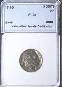 1915 D Buffalo Nickel 5 cents VERY FINE 7,569,000 VF 6057  