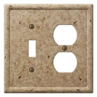 Creative Accents 2 Gang Stone 1 Toggle 1 Duplex Outlet Wall Plate 
