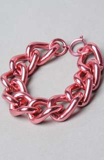 Accessories Boutique The Chunky Chain Bracelet in Pink  Karmaloop 