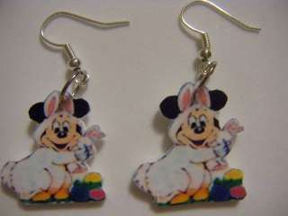Disney Mickey Mouse Earrings   Easter bunny Spring CUTE  