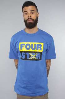 Fourstar Clothing The Pirate Stacked Tee in Royal  Karmaloop 