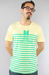 WeSC The Icon & Stripes Tee in Pastel Yellow