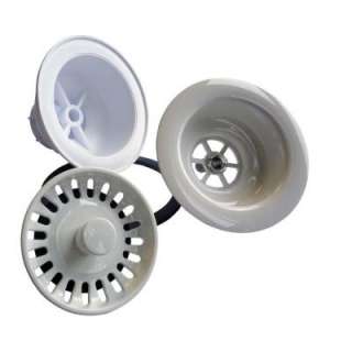 Pegasus 3 1/2 In. Basket Strainer Drain in White BSWAWH at The Home 