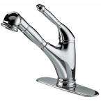 Pegasus K200 Single Handle Pull Out Sprayer Kitchen Faucet in Chrome