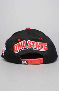 Capital Sportswear The Ohio State Flashback Snapback Hat in Red Black 